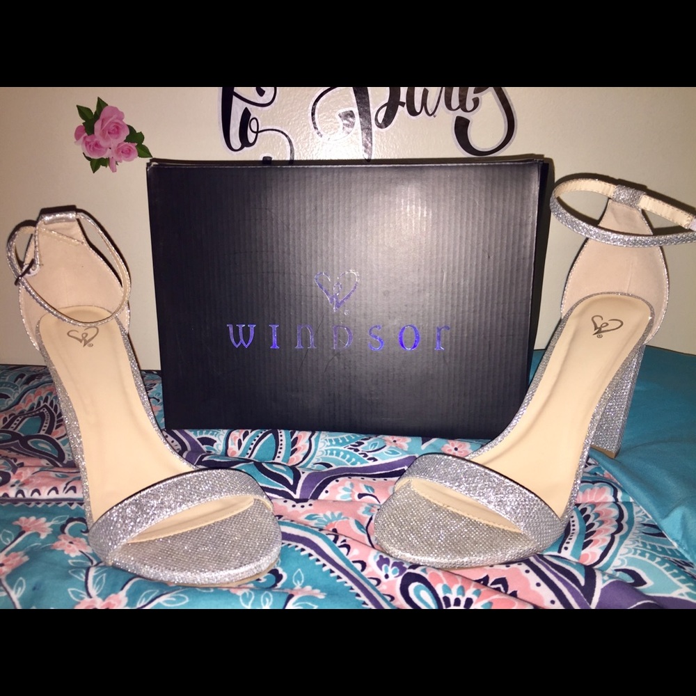Glitter Block Heels